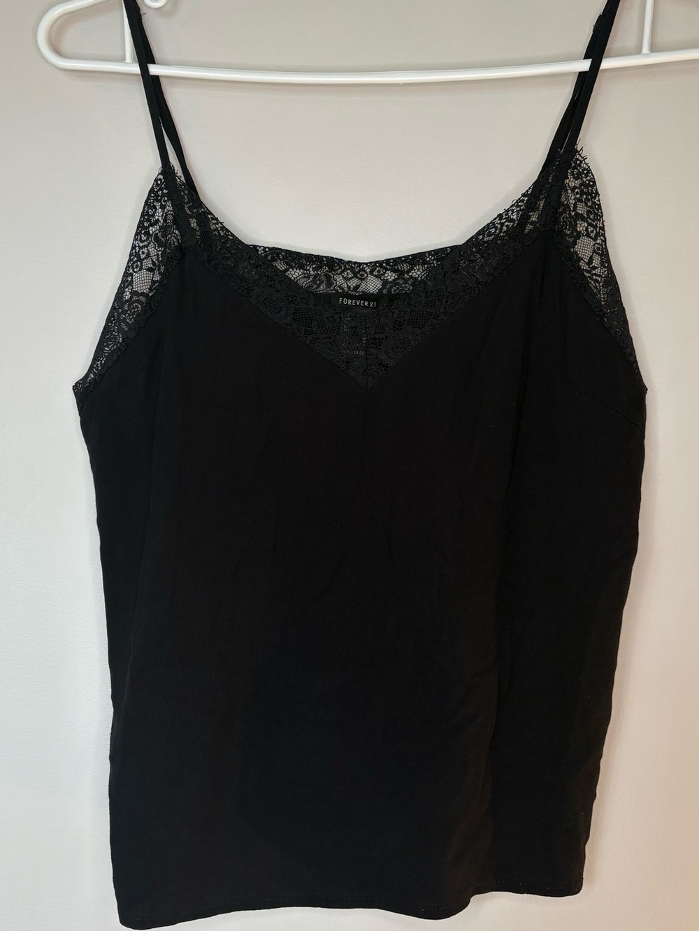 Black Lace-Trim Spaghetti Strap Cami